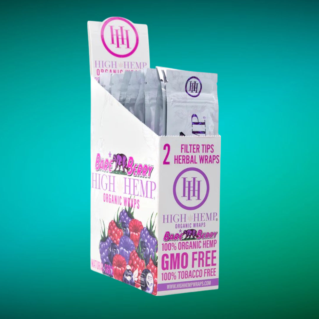 HIGH HEMP ORGANIC WRAPS 25/2PK- BARE BERRY